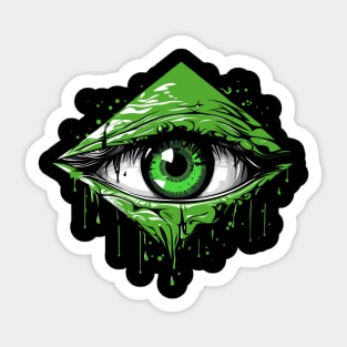 Pyramid Eye Slimy Sticker